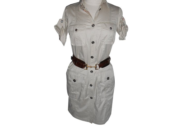 Burberry Brit Dresses Beige Cotton  ref.40983