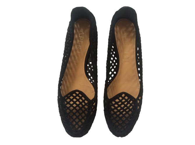 Aperlai Flats Black Suede ref.40995 Joli Closet