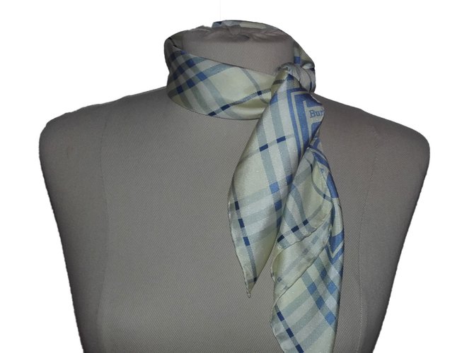 Burberry Sciarpa Blu Seta