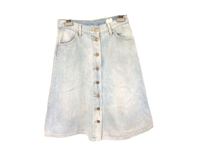 Saia jeans Levi's azul de algodão