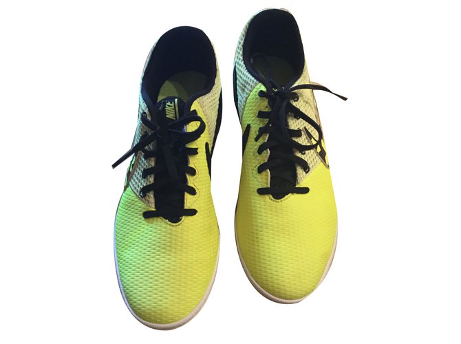 Nike Sneakers Yellow Cotton  ref.41086