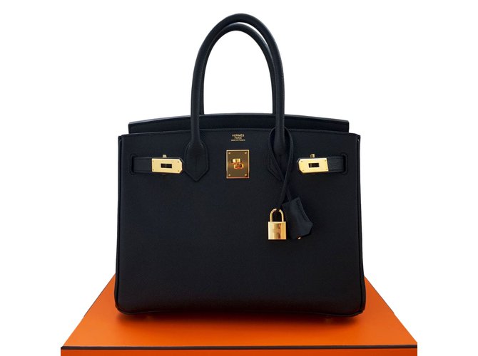 Hermès Birkin 30 Black Leather ref.41088 - Joli Closet