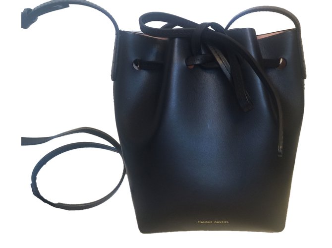 Mansur Gavriel Handtasche Schwarz Leder  ref.41129