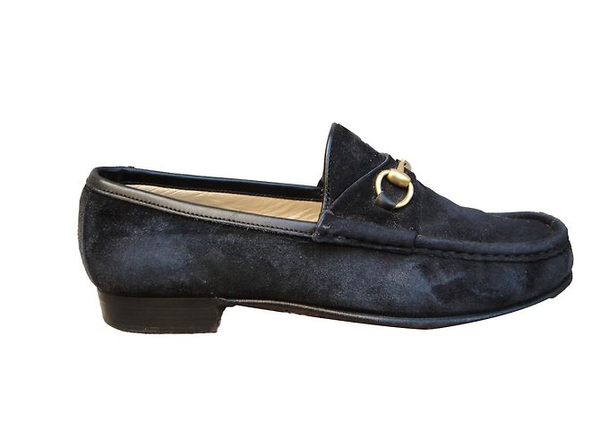 Mocassini Gucci in velluto di vitello nero