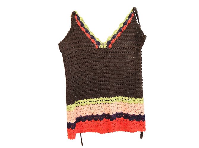 Top de crochet Tara Jarmon de algodón Multicolor