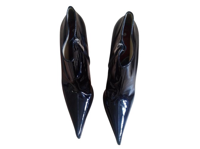 Gianmarco Lorenzi Boots Black Patent leather  ref.41178