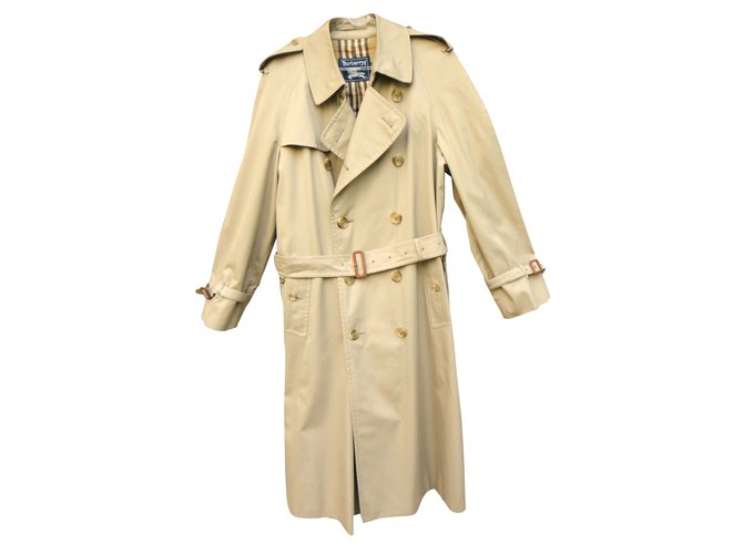 trench Burberry Coton Polyester Beige  ref.41182