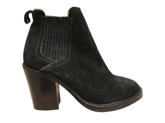 Botas Chelsea Maje Eva de nubuck negro