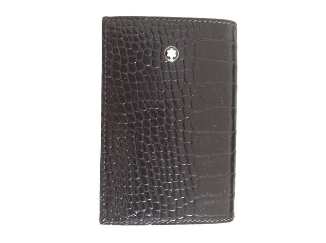 Montblanc Small wallet / card holder Black Leather  ref.41196