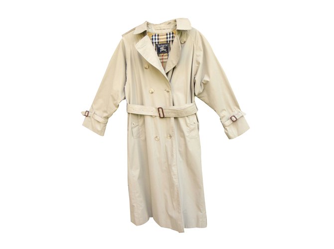 Burberry Trench Coton Polyester Beige  ref.41281