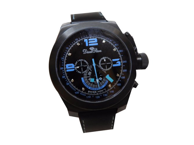 Diamstars Relógios de quartzo Azul  ref.41297