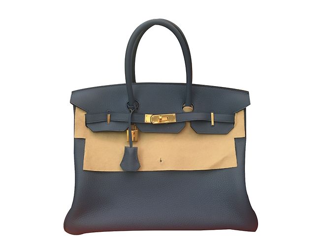 Hermès Birkin 35 Blu Pelle