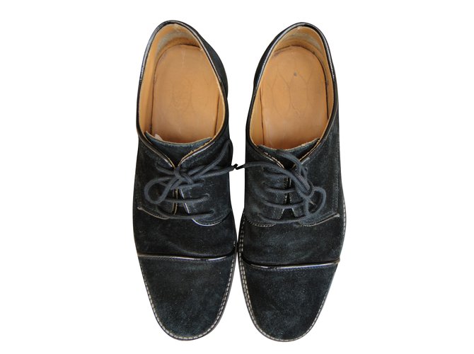 Kenzo Lace ups Preto Camurça  ref.41380