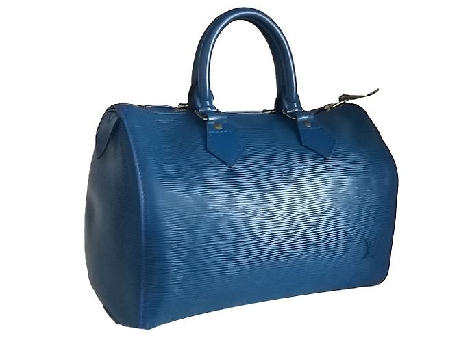 Speedy Louis Vuitton Handtasche Blau