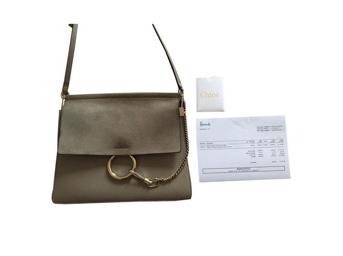 Chloé Handbags Grey Leather Deerskin  ref.41417