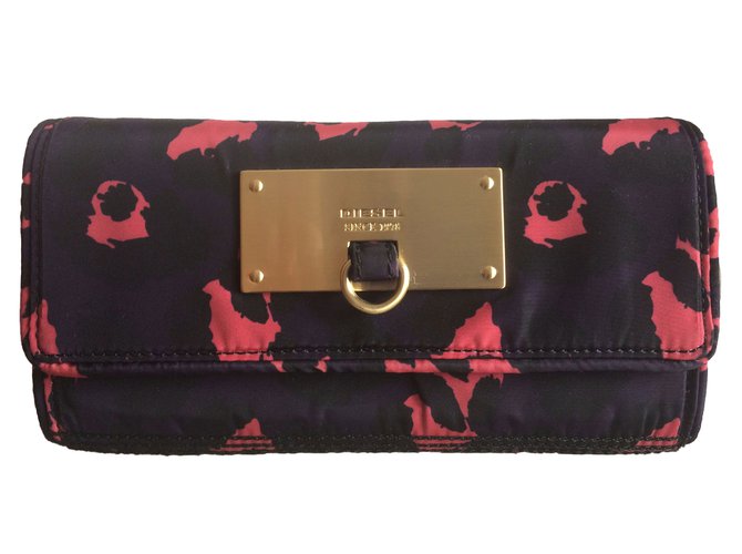 Diesel Brieftasche Schwarz Pink Lila  ref.41441