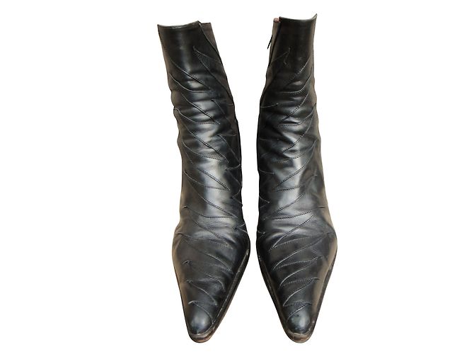 Botines Free Lance de piel negra talla 38 Negro