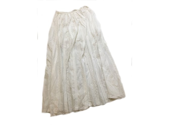 Paul & Joe Skirts White Cotton  ref.41524