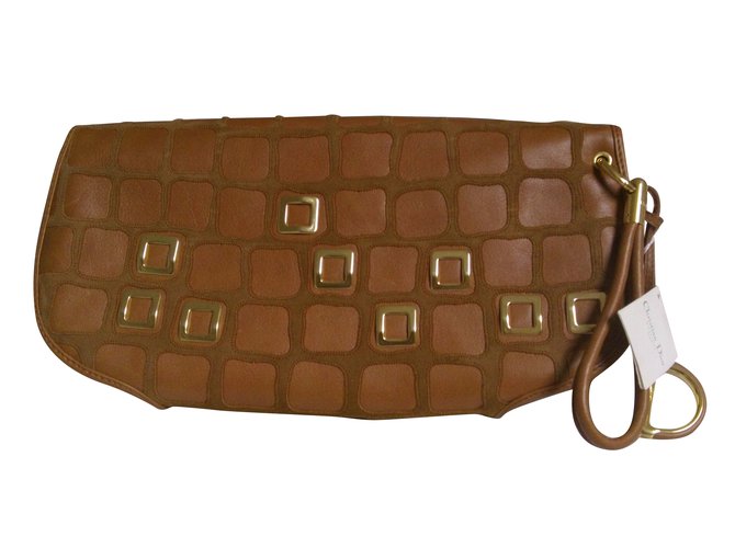 Dior Clutch bag Caramel Leather  ref.41543