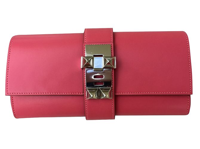 Hermès Médor 23 Clutch Rosa Tadelact Leder Pink
