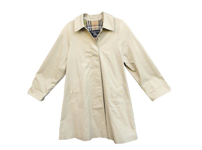 Burberry Trench coat Beige Cotton Polyester  ref.41619