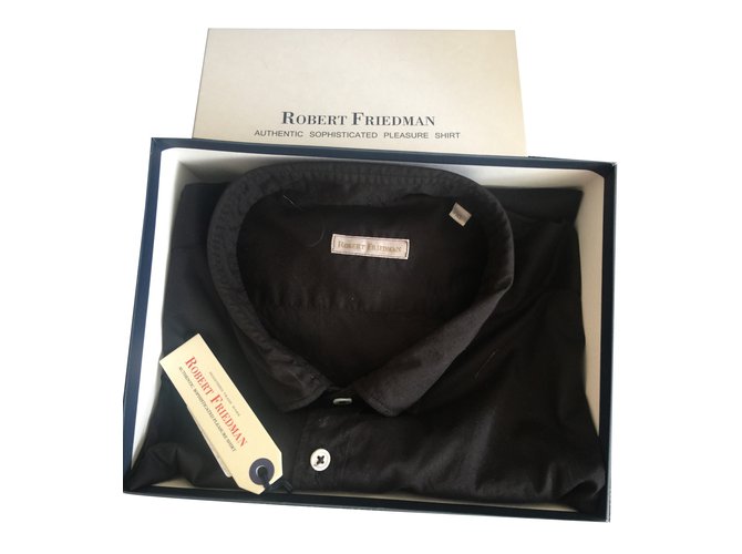 Robert Friedman Camisetas Negro Algodón  ref.41622