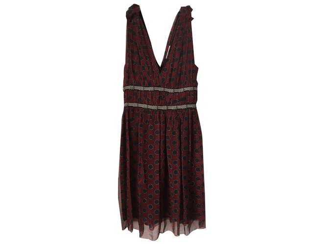Isabel Marant Etoile Dresses Dark red Silk  ref.41629
