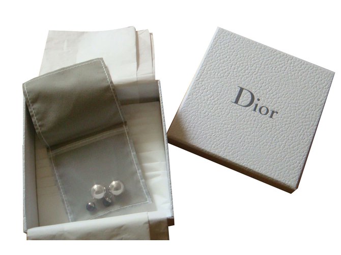 Dior Earrings Silvery  ref.41654