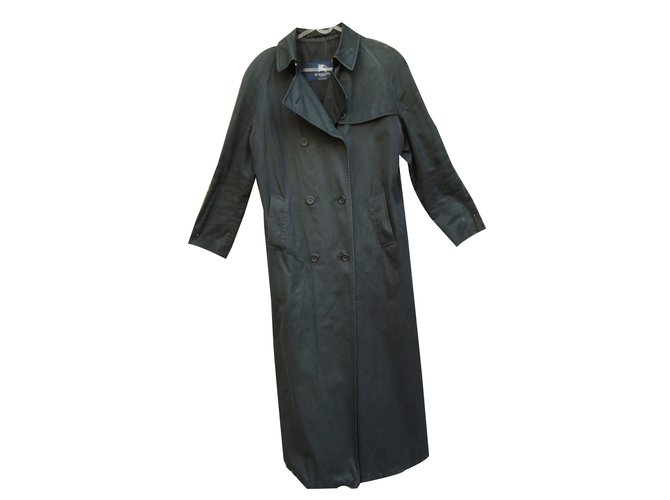 Burberry Trench coat Black Cotton  ref.41667