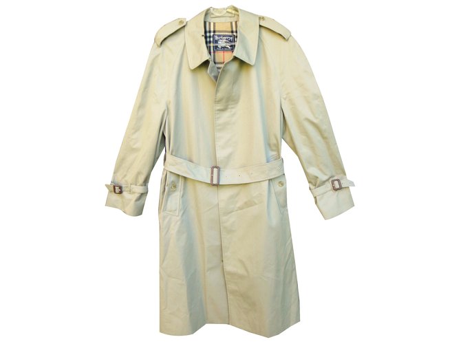 Burberry Men Coats Outerwear Khaki Cotton Polyester  ref.41820