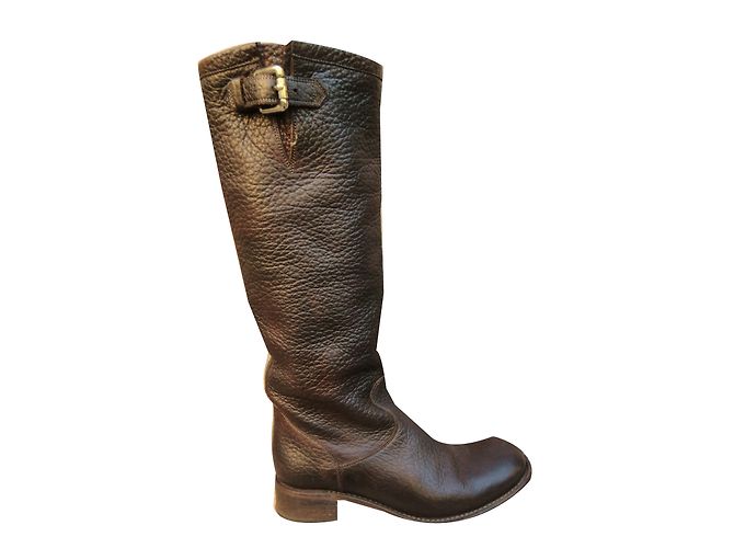 Botas Geronimo Free Lance de cuero marrón Castaño
