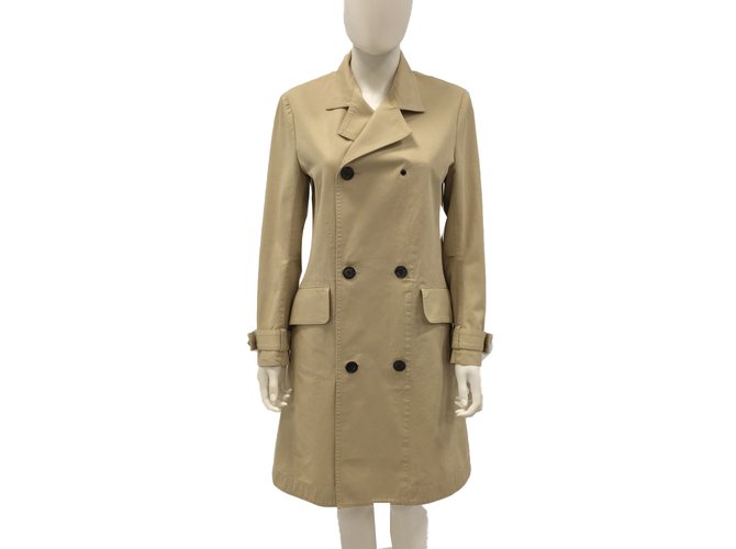 Yohji Yamamoto Trench Coton Beige  ref.41852