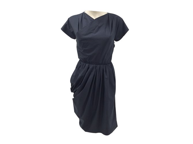 Carven Dress Navy blue Cotton  ref.41853