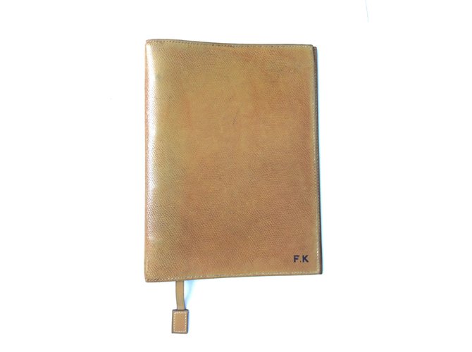 Hermès Set of 2 agenda cases Black Beige Leather  ref.41867