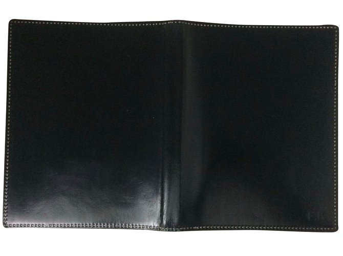 Porte agenda Hermès en cuir box noir !  ref.41874