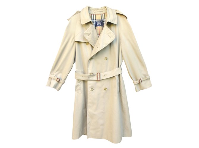 Burberry trench homme Polyester Beige  ref.41895