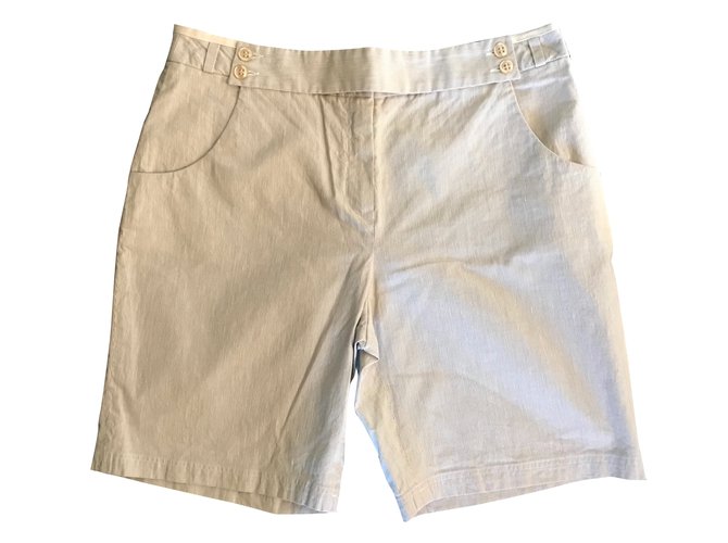 Autre Marque Pantalones cortos de cruce Beige Algodón  ref.41921