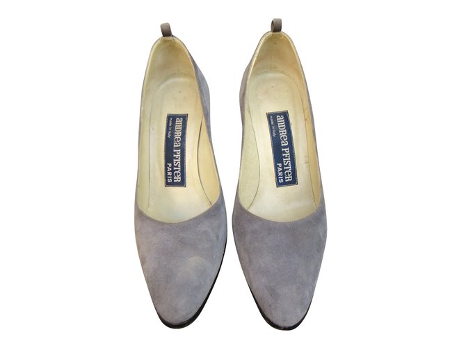 Autre Marque Heels Grey Deerskin  ref.41927