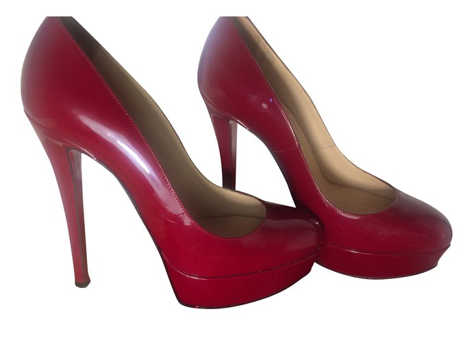 Christian Louboutin Bianca Dark red Patent leather  ref.41929