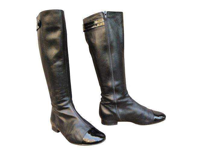 Colisee De Sacha Lederstiefel Schwarz