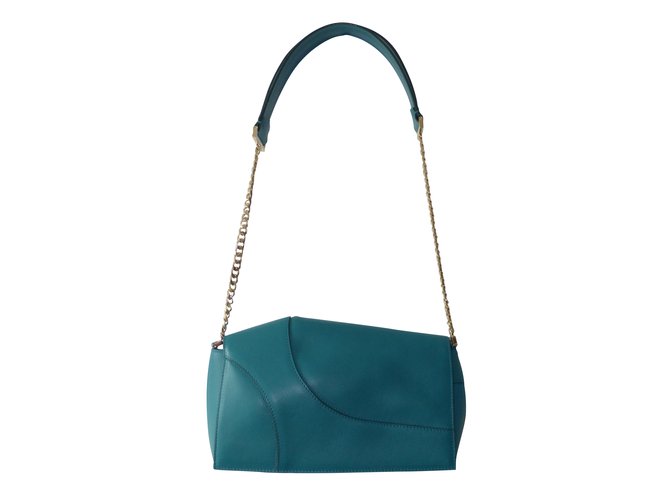 Elie Saab Bolsa de ombro Verde Couro  ref.41936