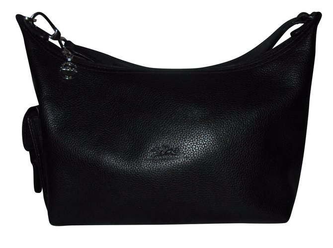 Longchamp Handtaschen Schwarz Leder  ref.41937