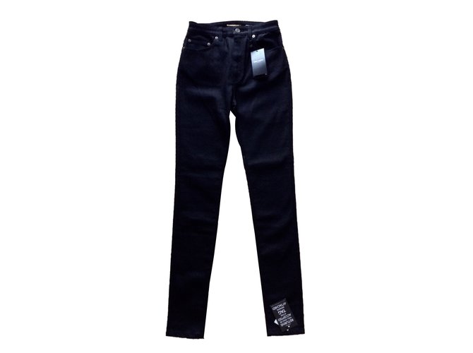 Saint Laurent Jeans Black Cotton  ref.41943