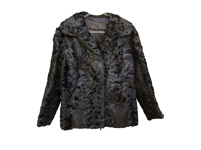 Autre Marque Schwarze Astrakanjacke