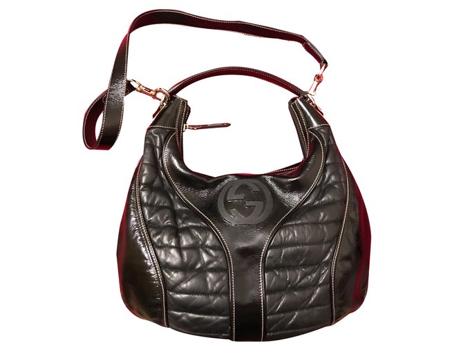 Gucci Handbag Black Leather  ref.41974