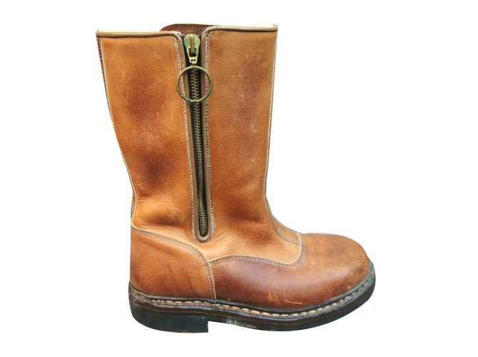 Paraboot Boots Light brown Leather Fur  ref.41990