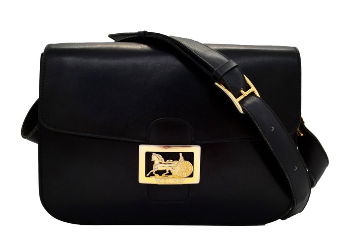 Céline Classic bag Black Leather  ref.41992
