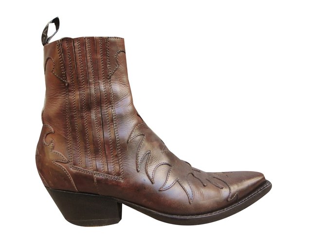 Sartore Ankle Boots Brown Leather  ref.41996