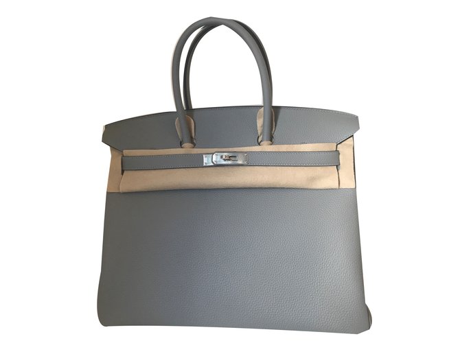 Hermès Birkin  verso  35 Grey Leather  ref.42011