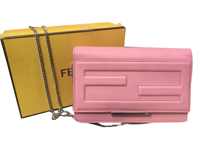 Fendi Handbags Pink Leather  ref.42065